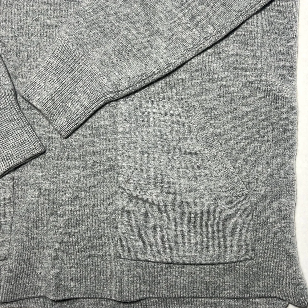 J.Crew Women's Charcoal Grey Long Sleeve 100% Merino Wool Sweater Warm L